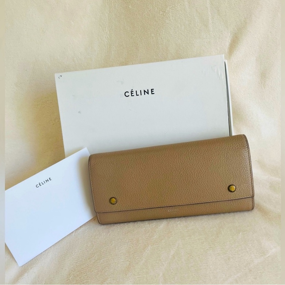 Celine wallet with red interior